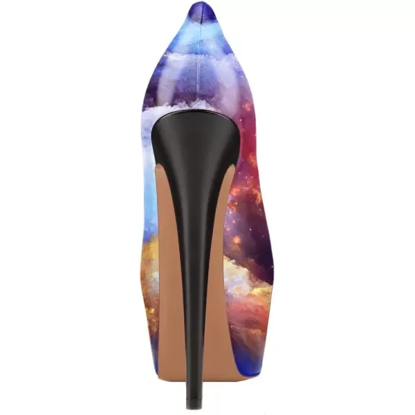 imageFSJ Women Gorgeous Super High Heels Dress Shoes Multicolored Peep Toe Platform Pumps Size 415 USVolcano
