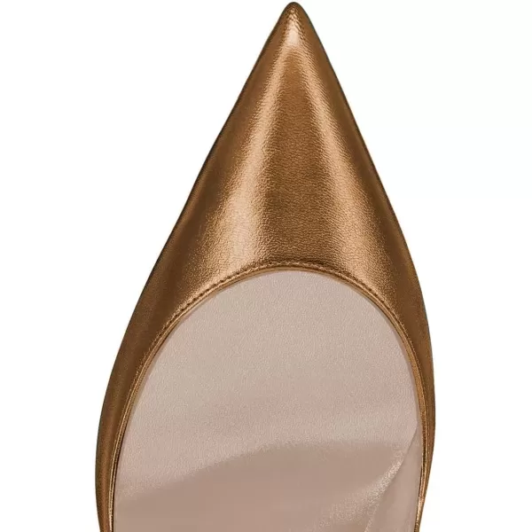imageFSJ Women Pointed Toe Crystal High Heel Pumps Comfort Slip On Chunky Block Heel Bridal Wedding Evening Party Prom Dress Shoes Size 415 USBrown