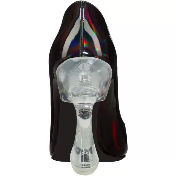 imageFSJ Women Sexy Pointed Toe High Heel Pumps Slip On Unique Transparent Chunky Heel Evening Prom Dress Shoes Size 415 USBlack Multicolor