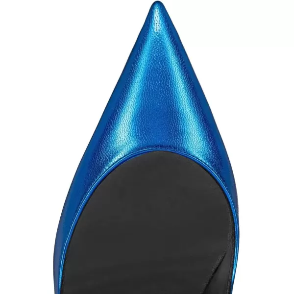 imageFSJ Women Sexy Pointed Toe High Heel Pumps Slip On Unique Transparent Chunky Heel Evening Prom Dress Shoes Size 415 USBlue