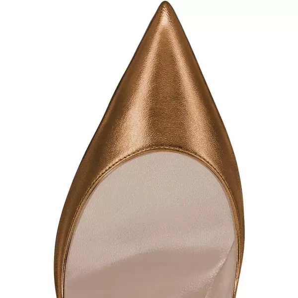 imageFSJ Women Sexy Pointed Toe High Heel Pumps Slip On Unique Transparent Chunky Heel Evening Prom Dress Shoes Size 415 USBrown