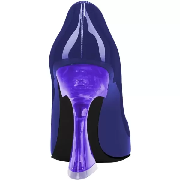 imageFSJ Women Sexy Pointed Toe High Heel Pumps Slip On Unique Transparent Chunky Heel Evening Prom Dress Shoes Size 415 USMedium Blue