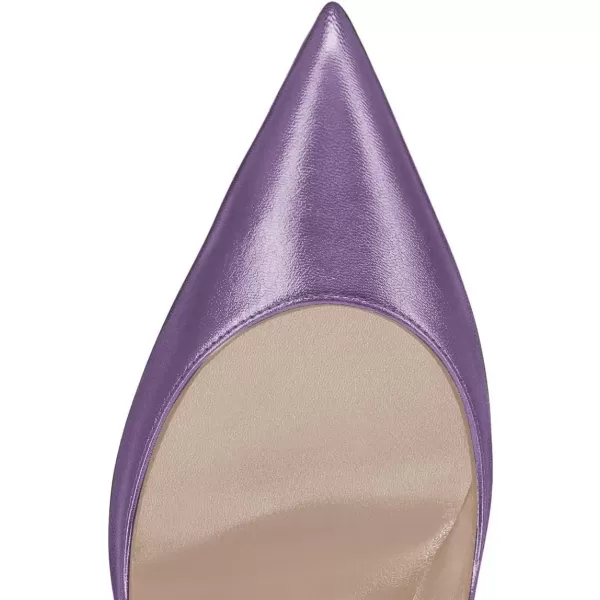 imageFSJ Women Sexy Pointed Toe High Heel Pumps Slip On Unique Transparent Chunky Heel Evening Prom Dress Shoes Size 415 USPurple