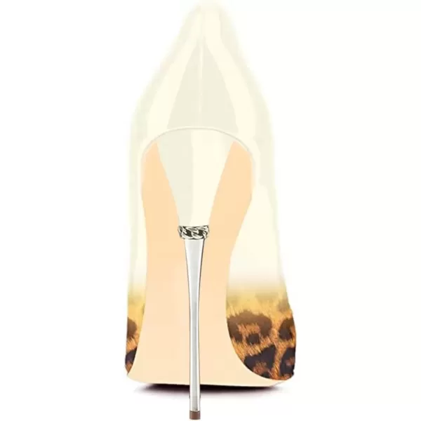 imageFSJ Women Sexy Slip On Formal Pumps Stiletto Heels Pointy Toe Chic Party Evening Dress Ladies Work Shoes Size 415 USBeigeleopard