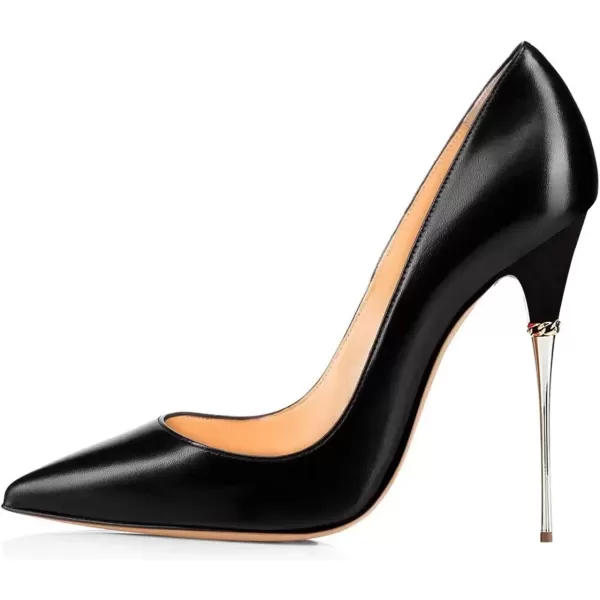 imageFSJ Women Sexy Slip On Formal Pumps Stiletto Heels Pointy Toe Chic Party Evening Dress Ladies Work Shoes Size 415 USBlack Matte