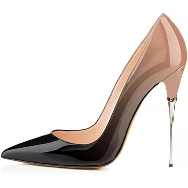 imageFSJ Women Sexy Slip On Formal Pumps Stiletto Heels Pointy Toe Chic Party Evening Dress Ladies Work Shoes Size 415 USBlacknude
