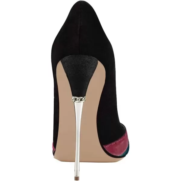 imageFSJ Women Sexy Slip On Formal Pumps Stiletto Heels Pointy Toe Chic Party Evening Dress Ladies Work Shoes Size 415 USBlackrainbow