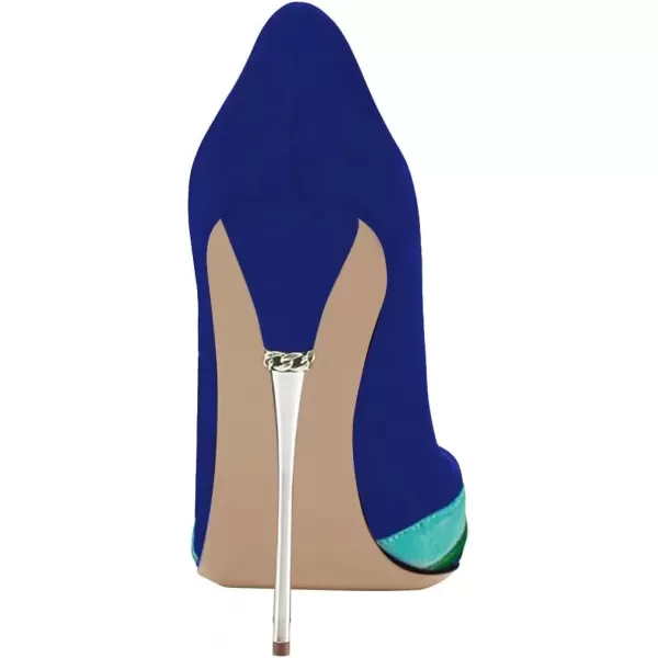 imageFSJ Women Sexy Slip On Formal Pumps Stiletto Heels Pointy Toe Chic Party Evening Dress Ladies Work Shoes Size 415 USBluecolorful