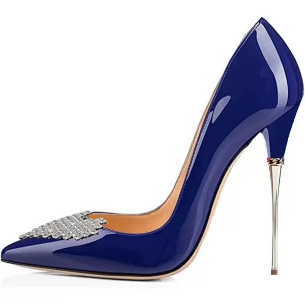 imageFSJ Women Sexy Slip On Formal Pumps Stiletto Heels Pointy Toe Chic Party Evening Dress Ladies Work Shoes Size 415 USBlueheart