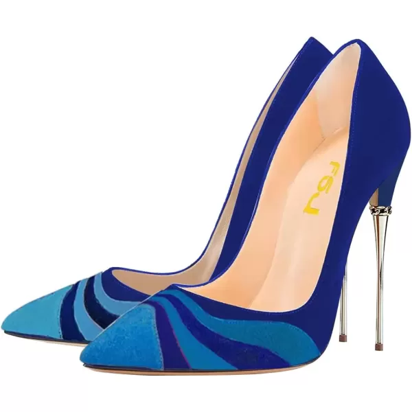 imageFSJ Women Sexy Slip On Formal Pumps Stiletto Heels Pointy Toe Chic Party Evening Dress Ladies Work Shoes Size 415 USBluerainbow