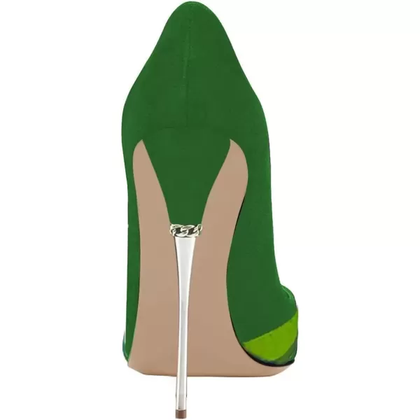 imageFSJ Women Sexy Slip On Formal Pumps Stiletto Heels Pointy Toe Chic Party Evening Dress Ladies Work Shoes Size 415 USGreenrainbow