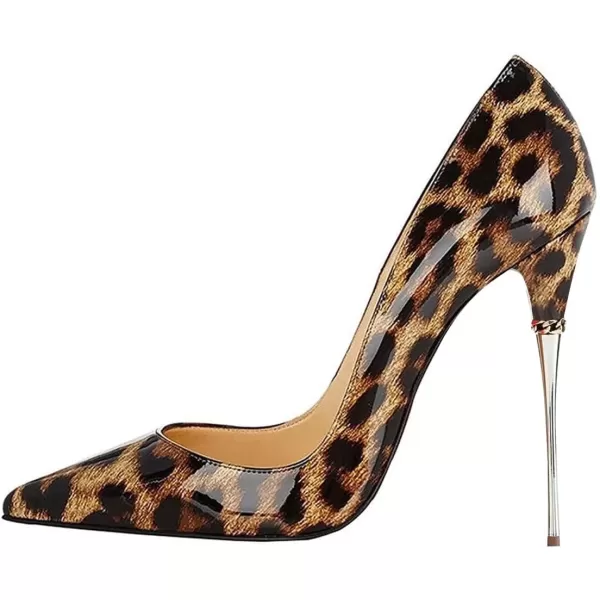 imageFSJ Women Sexy Slip On Formal Pumps Stiletto Heels Pointy Toe Chic Party Evening Dress Ladies Work Shoes Size 415 USLeopard
