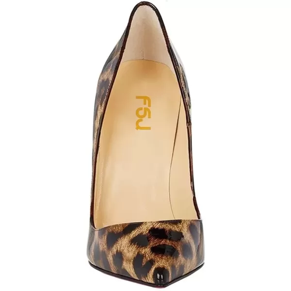imageFSJ Women Sexy Slip On Formal Pumps Stiletto Heels Pointy Toe Chic Party Evening Dress Ladies Work Shoes Size 415 USLeopard
