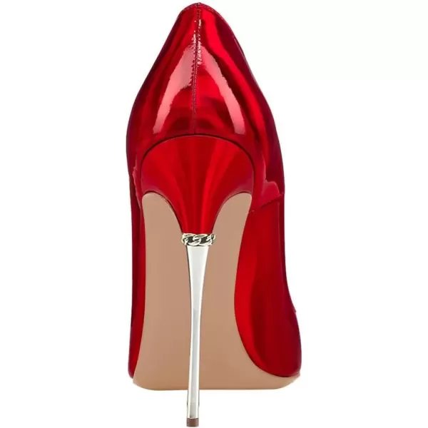 imageFSJ Women Sexy Slip On Formal Pumps Stiletto Heels Pointy Toe Chic Party Evening Dress Ladies Work Shoes Size 415 USRed
