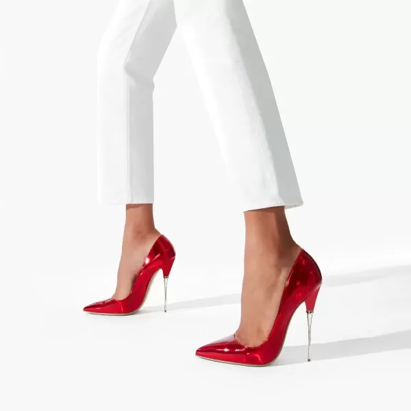 imageFSJ Women Sexy Slip On Formal Pumps Stiletto Heels Pointy Toe Chic Party Evening Dress Ladies Work Shoes Size 415 USRed
