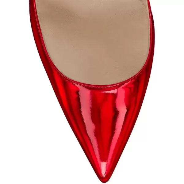 imageFSJ Women Sexy Slip On Formal Pumps Stiletto Heels Pointy Toe Chic Party Evening Dress Ladies Work Shoes Size 415 USRed