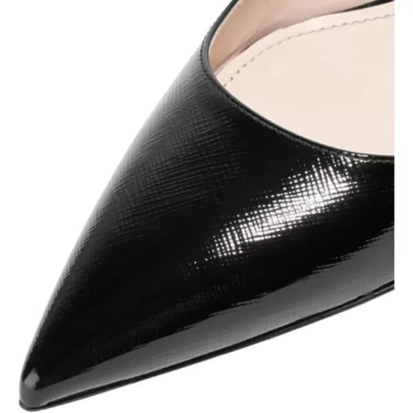 imageFSJ Women Classic Slingback Pumps Low Kitten Mid Heels Sandals Pointy Toe Comfortable Formal Party Shoes Size 415 M USBlacktassel
