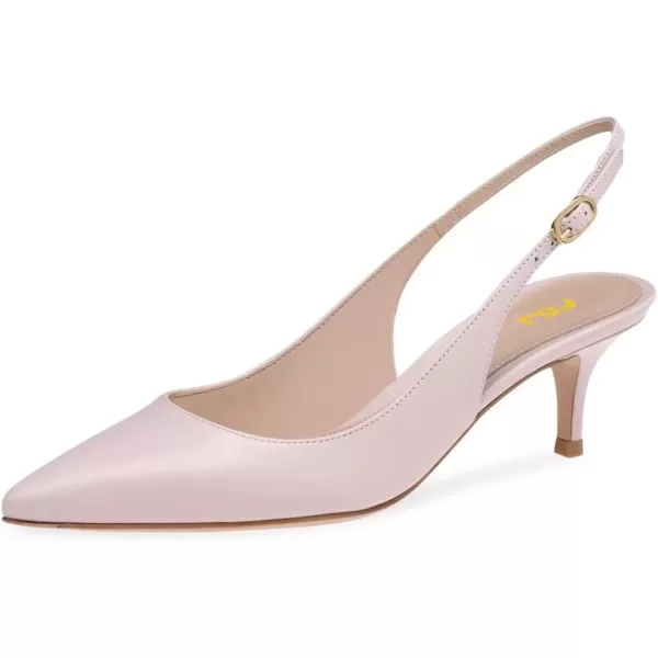 imageFSJ Women Classic Slingback Pumps Low Kitten Mid Heels Sandals Pointy Toe Comfortable Formal Party Shoes Size 415 M USLavender