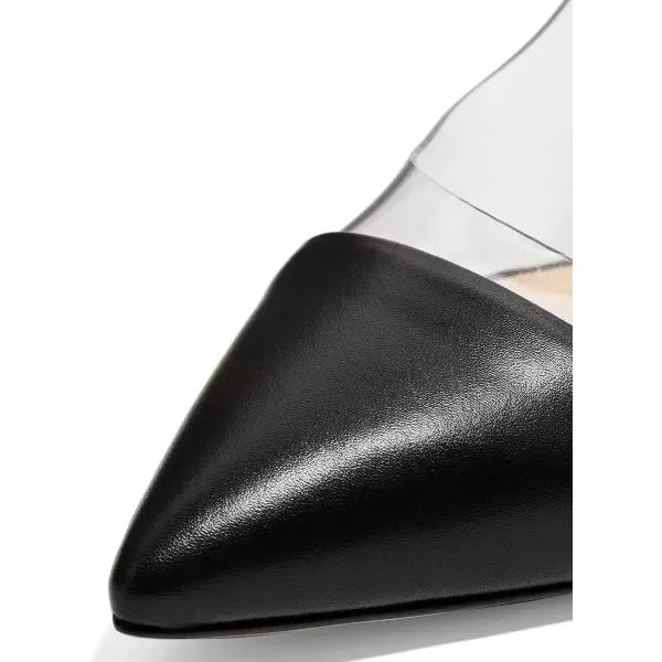 imageFSJ Women Elegant Stiletto Clear Pumps High Heels Slip On Sandals Party Wedding Dress Shoe Size 415 USBlack Matte
