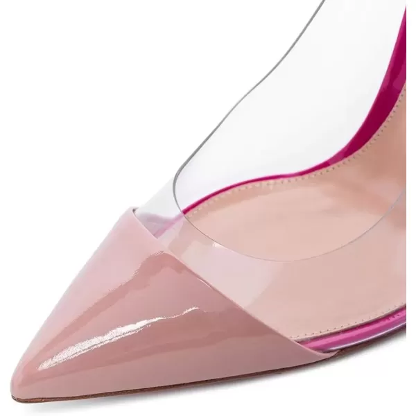 imageFSJ Women Elegant Stiletto Clear Pumps High Heels Slip On Sandals Party Wedding Dress Shoe Size 415 USPink Series