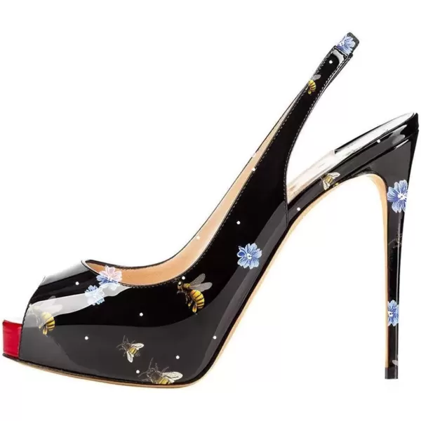 imageFSJ Women Peep Toe Extreme High Heels Platform Sandals Slingback Stiletto Prom Dress Pumps Size 415 USBee