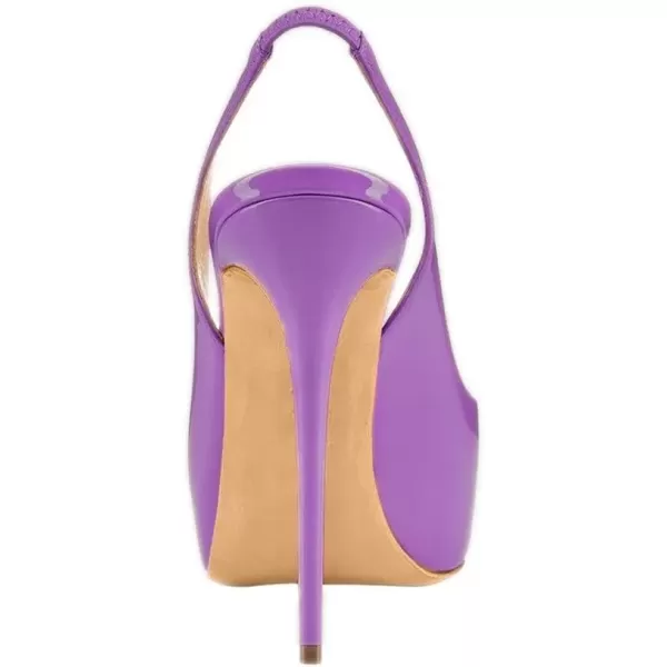 imageFSJ Women Peep Toe Extreme High Heels Platform Sandals Slingback Stiletto Prom Dress Pumps Size 415 USPurple