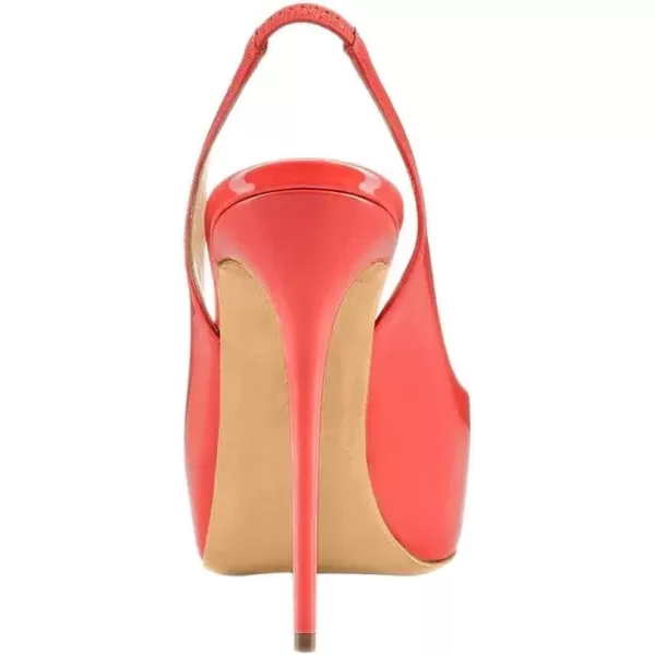 imageFSJ Women Peep Toe Extreme High Heels Platform Sandals Slingback Stiletto Prom Dress Pumps Size 415 USRed