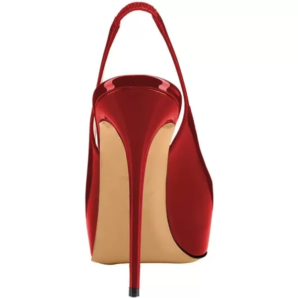 imageFSJ Women Peep Toe Extreme High Heels Platform Sandals Slingback Stiletto Prom Dress Pumps Size 415 USWinered