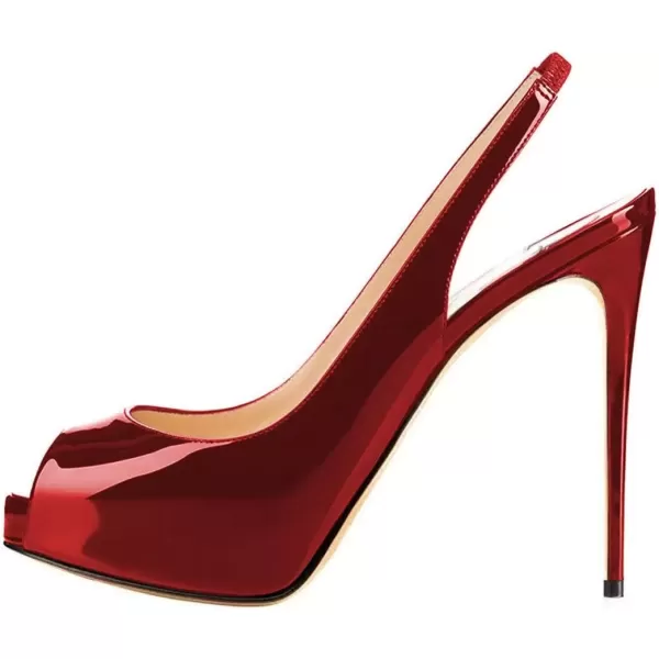 imageFSJ Women Peep Toe Extreme High Heels Platform Sandals Slingback Stiletto Prom Dress Pumps Size 415 USWinered