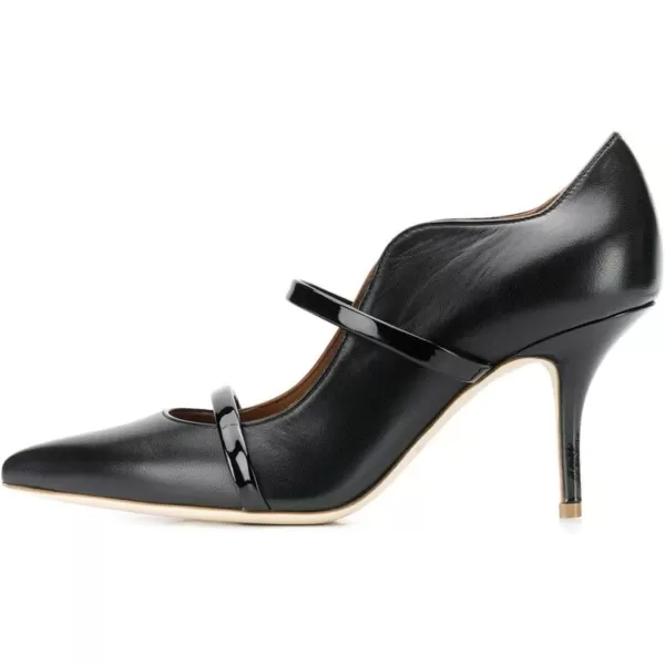 imageFSJ Women Sexy Double Straps Pointed Toe Pumps High Heels Stilettos Party Dress Shoes Size 415 USBlack Synthetic8cm