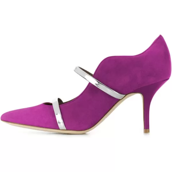 imageFSJ Women Sexy Double Straps Pointed Toe Pumps High Heels Stilettos Party Dress Shoes Size 415 USFuchsia8cm