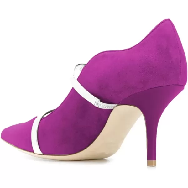 imageFSJ Women Sexy Double Straps Pointed Toe Pumps High Heels Stilettos Party Dress Shoes Size 415 USFuchsia8cm