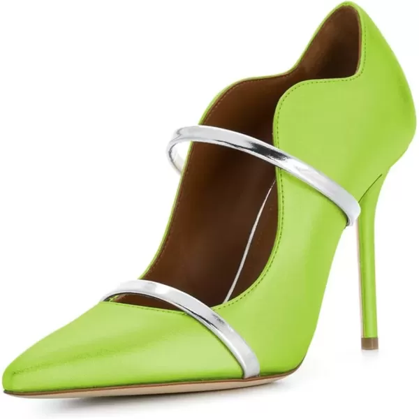 imageFSJ Women Sexy Double Straps Pointed Toe Pumps High Heels Stilettos Party Dress Shoes Size 415 USGreen12 Cm