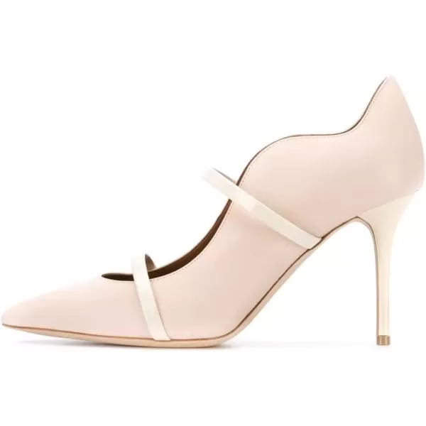 imageFSJ Women Sexy Double Straps Pointed Toe Pumps High Heels Stilettos Party Dress Shoes Size 415 USLight Nude12cm