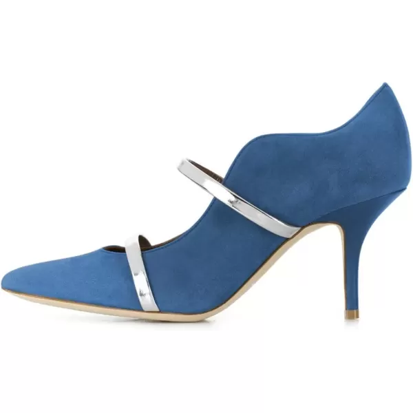 imageFSJ Women Sexy Double Straps Pointed Toe Pumps High Heels Stilettos Party Dress Shoes Size 415 USNavy Blue8 Cm