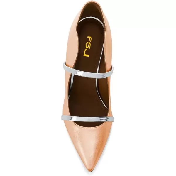 imageFSJ Women Sexy Double Straps Pointed Toe Pumps High Heels Stilettos Party Dress Shoes Size 415 USOrange12 Cm
