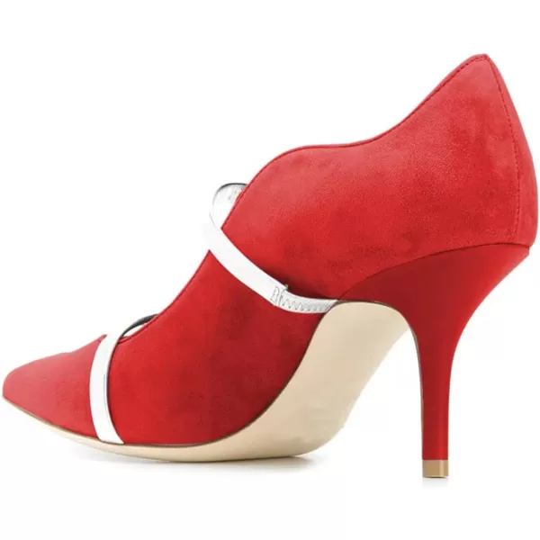 imageFSJ Women Sexy Double Straps Pointed Toe Pumps High Heels Stilettos Party Dress Shoes Size 415 USRed8cm