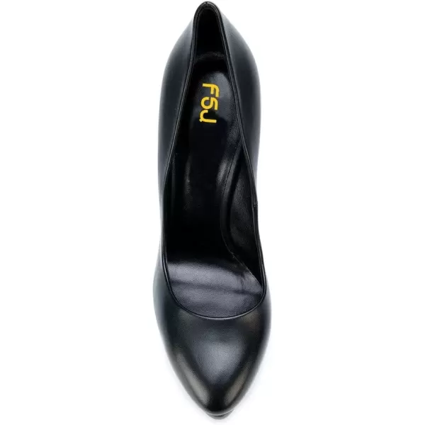 imageFSJ Women Classic Chunky High Heels Pumps Platform Closed Toe Sexy Slip On Ladies Shoes Size 415 USBlackmatte