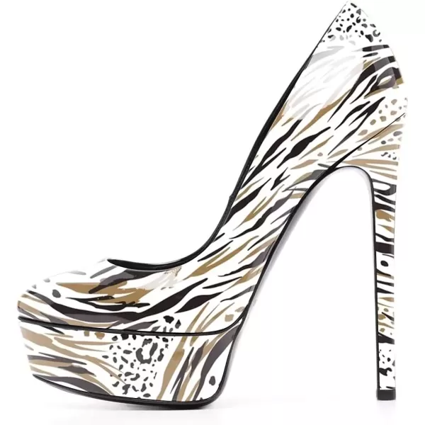 imageFSJ Women Classic Chunky High Heels Pumps Platform Closed Toe Sexy Slip On Ladies Shoes Size 415 USFringe