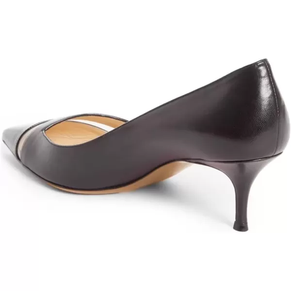 imageFSJ Women Comfy Clear Pointed Toe Pump Kitten Low Heel Slip On Office Lady Shoes Size 415 USBlack