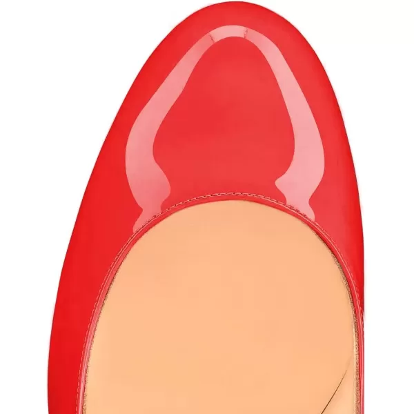 imageFSJ Women Dress Round Toe Chunky Gold High Heel Pumps Slip on Party Prom Platform Shoes Size 415 USRed