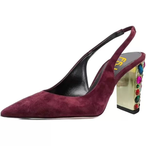 Dark Red Suede