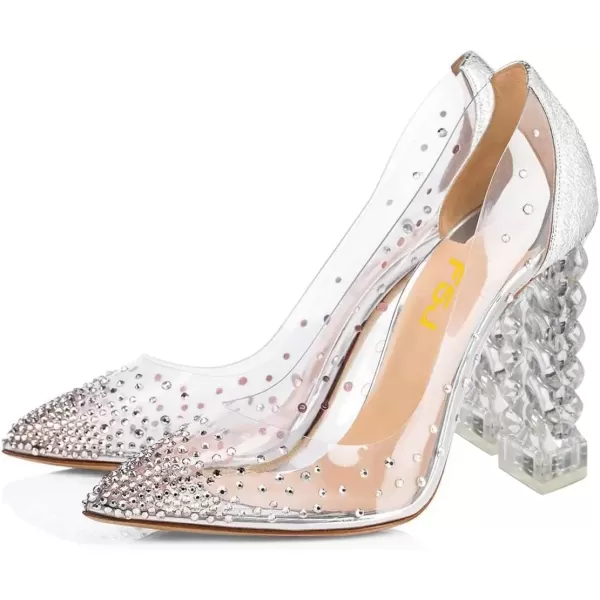 Silver Clear Heel