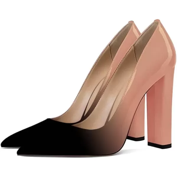 imageFSJ Women Sexy Leopard Fashion Pointed Toe Pumps Chunky High Heels Dress Slip On Party Comfort Shoes Size 415 USGradient