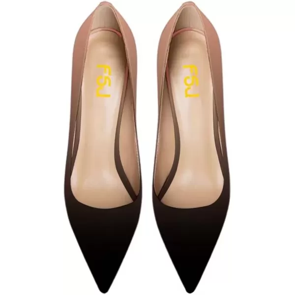 imageFSJ Women Sexy Leopard Fashion Pointed Toe Pumps Chunky High Heels Dress Slip On Party Comfort Shoes Size 415 USGradient