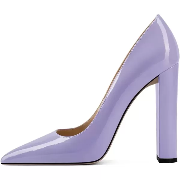 imageFSJ Women Sexy Leopard Fashion Pointed Toe Pumps Chunky High Heels Dress Slip On Party Comfort Shoes Size 415 USPurple