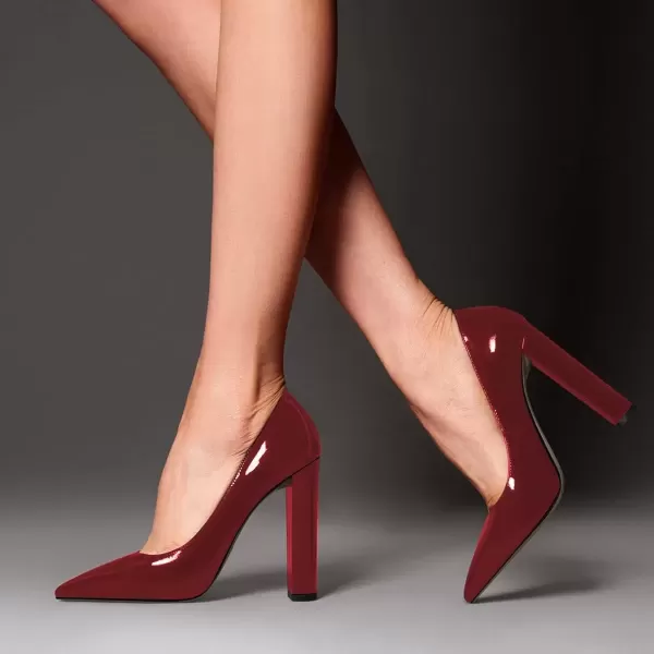 imageFSJ Women Sexy Leopard Fashion Pointed Toe Pumps Chunky High Heels Dress Slip On Party Comfort Shoes Size 415 USWinered