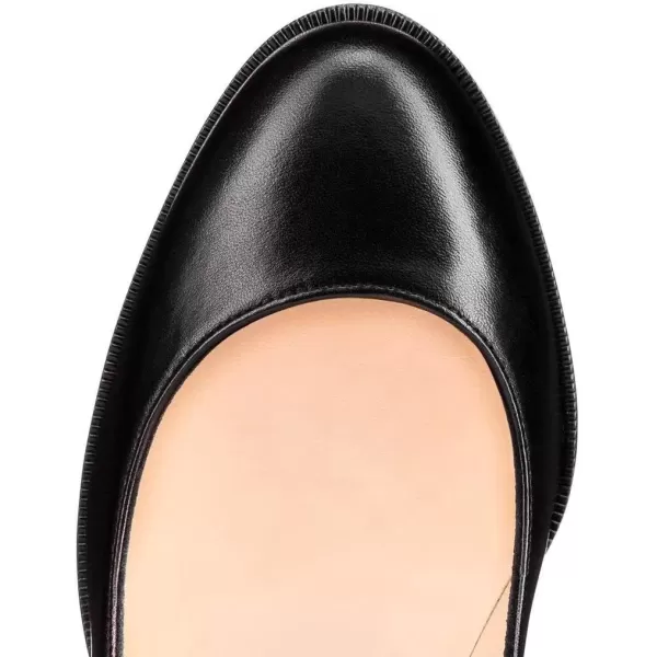 imageFSJ Women Formal High Heel Pumps Close Toe Slip On Business Dress Shoes for Office Work Size 415 USBlack Chunky