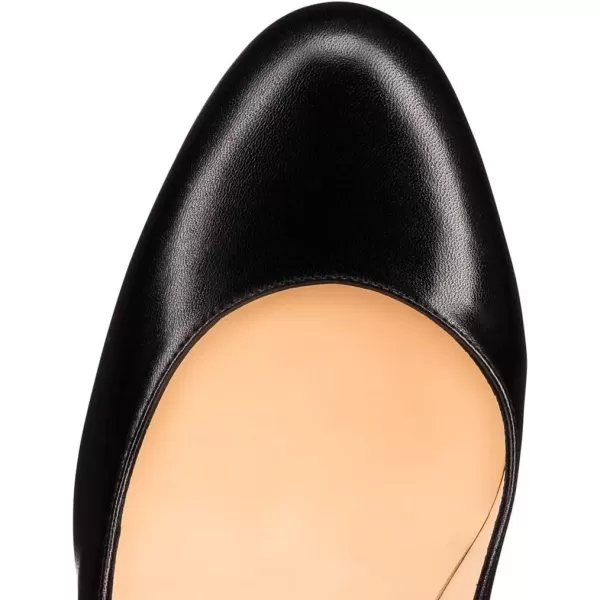 imageFSJ Women Formal High Heel Pumps Close Toe Slip On Business Dress Shoes for Office Work Size 415 USBlack Matte7 Cm