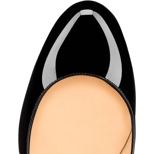 imageFSJ Women Formal High Heel Pumps Close Toe Slip On Business Dress Shoes for Office Work Size 415 USBlack7 Cm